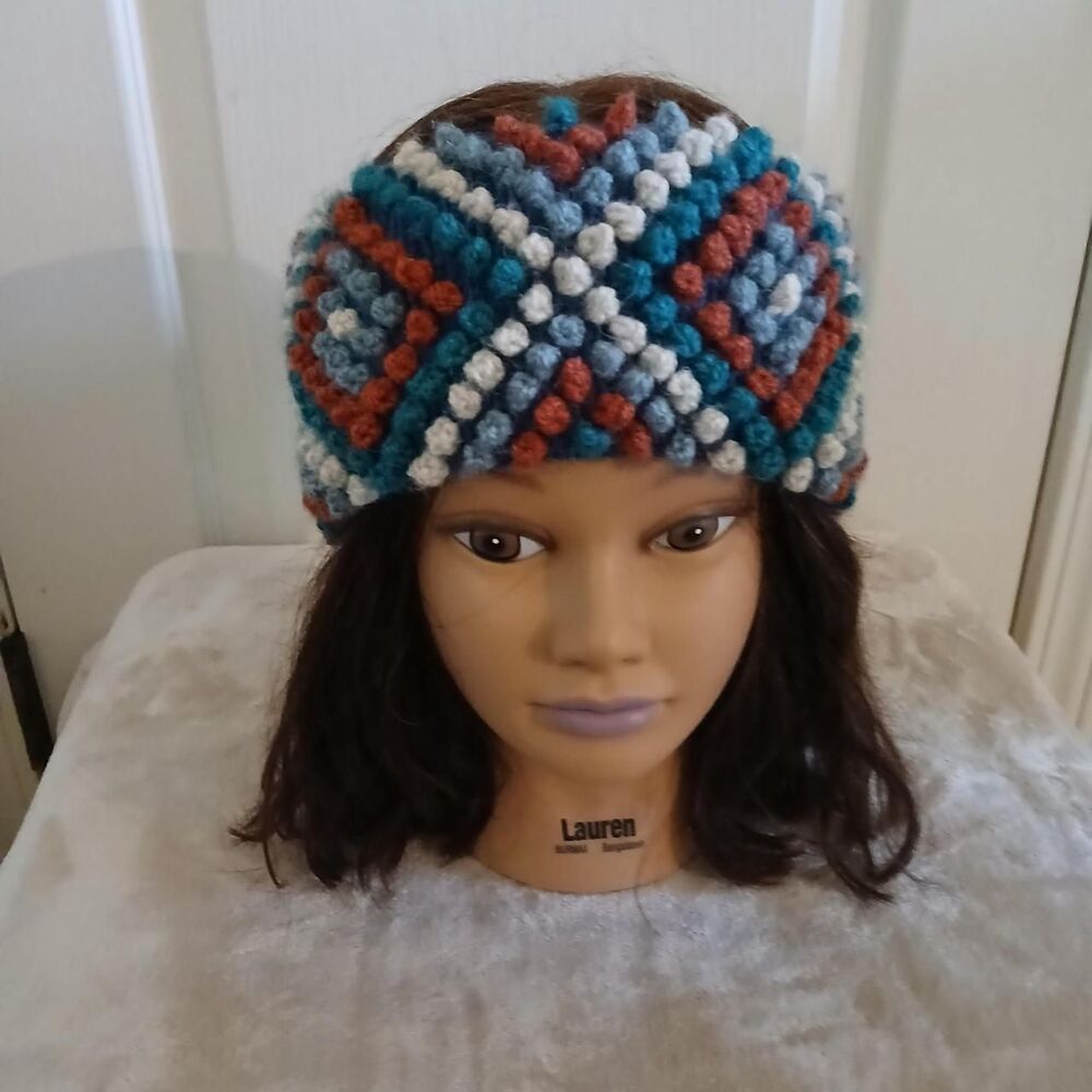 Andes Gifts Alpaca Blend Diamond Knit Ear Warmer Winter Headband Granola Fairy